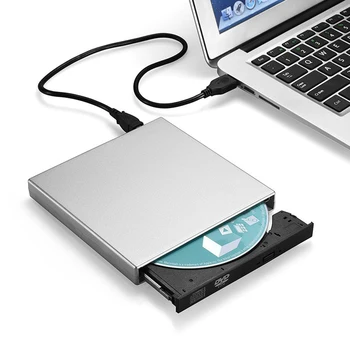 Ekstern Transportabel DVD-Combo-Afspiller, CD-DVD-Brænder-Drev USB 2.0 til Windows til Mac