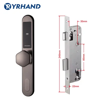Elektronisk Sliding Door Lock,Smart Digital Tastatur Kode Nøglefri Låse Døren,Password Keyless-Elektronisk Dørlås