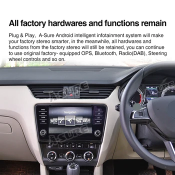 En Sikker Bil, Multimedie-Afspiller Android 9 4K Smart Afkodning Max GPS 4G LTE SIM-Wifi Til VW Skoda Superp-B Octavia KODIAQ-2018