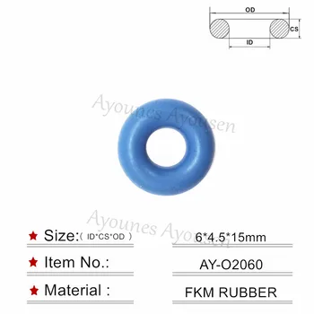 Engros-30 stykker Gummi oring segl 6*4..5 mm for brændstof injector reparationssæt /rebuild kit (AY-O2060)
