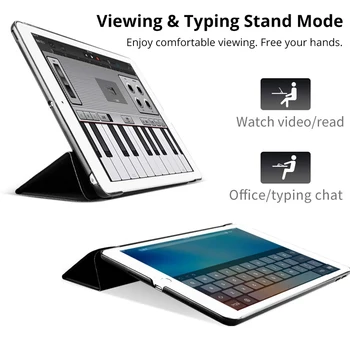 Etui til iPad Luft 3 10.5 2019 Ultra Slim Magnetisk Stå PU Læder Smart Cover med Auto Wake/Sleep for iPad Pro 10.5 2017 Funda