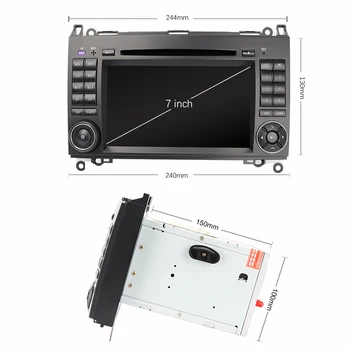 Eunavi 2 Din Android 10 Bil Radio Multimedie-Afspiller GPS Til Mercedes Benz B200 B-klasse W245 B170 W209 W169 Sprinter 2Din DVD