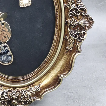 Europa-oval antik fotoramme, Palace royal style smykker display rack,øreringe storage-rack, smykker fotografering rekvisitter