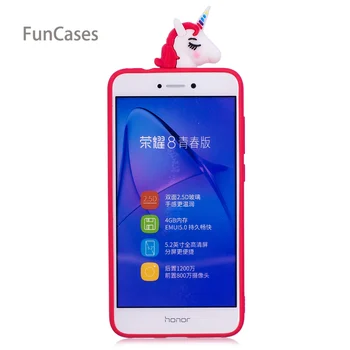 Farverige Unicorn Telefonen Tilfælde sFor Coque Huawei P8 Lite 2017 Blød Silikone Telefonen Sagen Tilbage Mobiltelefon Sag Huawei Ascend P9 Lite 2017