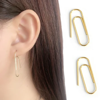 Fashion Øreringe til kvinder 925 Sterling Sølv Øreringe, Ear Hook Kvindelige personlighed Guld øreringe charme Udsøgte Smykker Gave