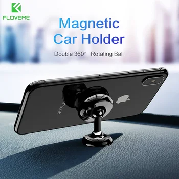FLOVEME Magnetisk telefonholder, Roterbar Bil, Telefon Holder til iPhone 11 Luksus Telefonen Stå for xiaomi GPS Står For Samsung