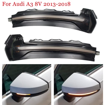 For Audi A3 8V S3/RS3 8V 2013-2020 Dynamisk Repeater Side bakspejlet-Indikatoren Blinker, der Flyder LED-blinklys Lys