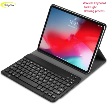 For Nye iPad Pro 11 Tilfældet Med Trådløs Bluetooth-Tastatur 360 Fuld Beskyttende Cover Smart PU Læder Til iPad Pro 11 tommer 2018