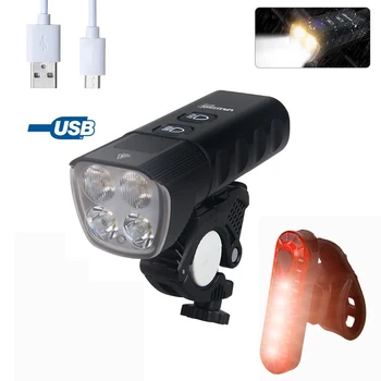 Fornt Cykel Lys XGP LED Cykling-Lampe USB-Rechargebale Cykel Forlygte Indbygget 6400 mAh Batteri med Strøm Bank Funktion