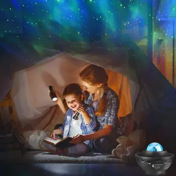 Galaxy Lys Sky Projektor LED Nat Lys Romantisk Projektion Lampe Blueteeth USB Voice Control Musik Afspiller Fødselsdag Gave