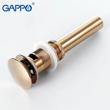 GAPPO Afløb Anti-lugt badeværelse Toilet Vask Pop Op-steg guld vask prop chrome stik runde vask hul cover
