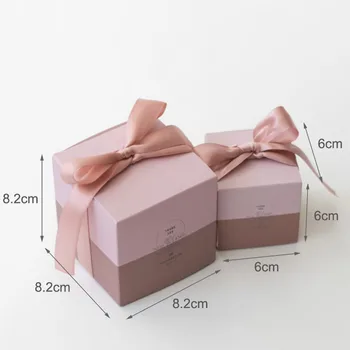 Gaveæske Bryllup Favoriserer Candy Box Dreng&pige Emballage Papir Chokolade Æsker Blå Gave Poser til Baby Shower Fest Forsyninger