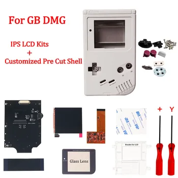 GB IPS LCD-Skærm Kits med IPS Tilpassede Boliger Shell til GameBoy GB DMG 36 Retro Farver, Høj lys-Baggrundsbelysning med etui