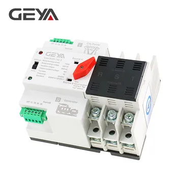 GEYA Din-Skinne 110V 220V PC ' en Automatisk Overførsel Skifte 63A 100A Husstand Power Transfer Switch 50/60Hz