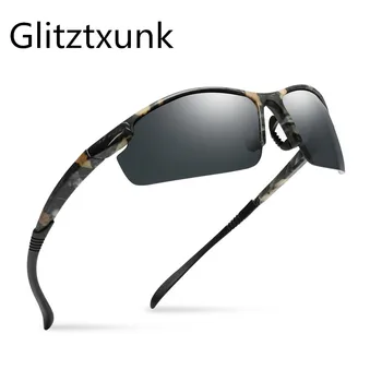 Glitztxunk Polariserede Solbriller Mænd Luksus Klassiske Designer Vintage Camouflage Sol Briller Til mænd Beskyttelsesbriller Skygge UV400 oculos