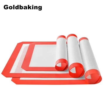 Goldbaking 3 Stykker Non Stick Silikone Cookie Ark 3 Stykker Silicium Bagning Mat