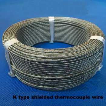Gratis forsendelse 10M/20M K Type afskærmet termoelement wire 2*0.4 MM 2*0.5 MMTemperature måling linje Erstatning wire