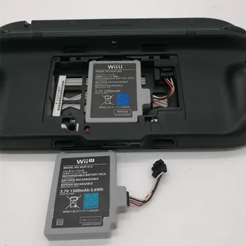 Gratis forsendelse 3,7 V 1500mAh WUP-012 genopladeligt batteri pack til Nintend WII og WIIU Gamepad Controller 10stk/masse