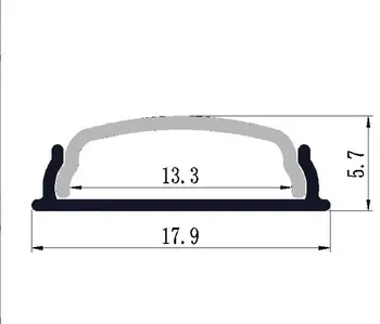 Gratis Forsendelse Bløde led profil bøjeligt led aluminium profil for fleksibel led strip 2m/pc ' er 150 m/masse