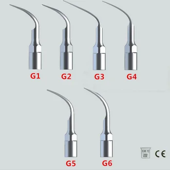 Gratis levering 6 X EMS Spætte Type Dental Ultralyd Scaler Tip Skalering G1 G2 G3 G4 G5 G6