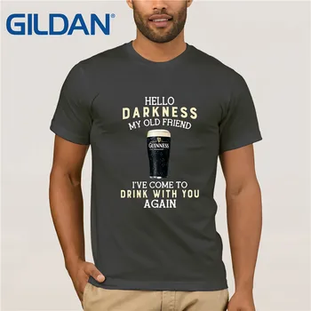 Guinness Draught Hello Darkness My Old Friend, jeg har Kommet til At Drikke Med 2019 Sommeren Mænds kortærmet T-Shirt
