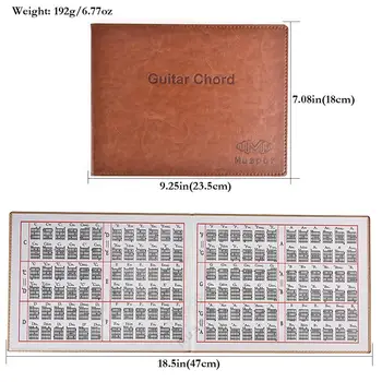 Guitar Akkord-Bog Chart Bærbare Paperback Bog til Akustisk / Klassisk / Elektrisk Guitar Tilbehør