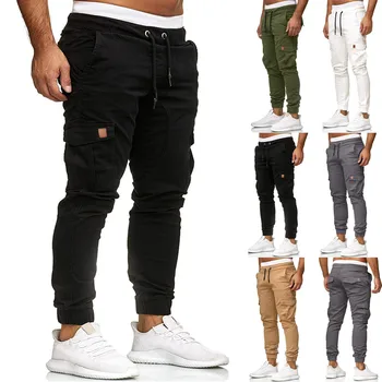 Hip Hip Streetwear til Mænd Joggere Bukser 2019 Mænd høj kvalitet Bomuld, Cargo Bukser, Bukser med Elastik i Taljen Harem Bukser til Mænd