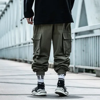Lægge sammen genert Begrænse Hip hop jogging bukser herre multi-lomme elastik i taljen harem bukser  mandlige streetwear punk bukser i høj kvalitet taktiske bukser til mænd -  Mænds Tøj \ www.jl-energy.dk