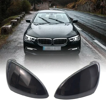 Holdbart Materiale, 2STK Sort Udskiftning Ede Sidedoor Mirror Cover Spejl Dækker Ede Caps for BMW F30 F32