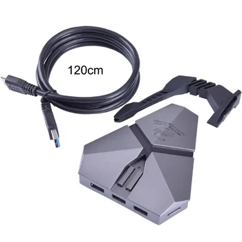 Hotline Fleksible Mus Wire Bungee Snor Klip Wire Arrangør USB 2.0-Hub Splitter SD-TF Kort Læser Mus Klemme Til Gaming Mus