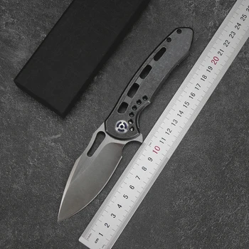 HQ2 flip folde kniv kugleleje D2 klinge stål håndtag udendørs camping multi-purpose jagt EDC værktøj