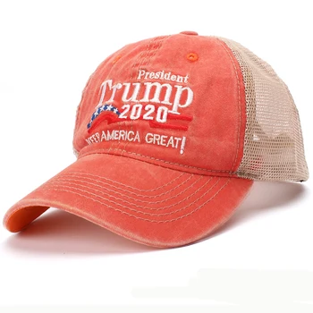 HT2547 Mænd Kvinder Sommer Hat Trump 2020 Hat Baseball Cap Holde Amerika Store Broderi Hær Trucker Mesh Cap Bomuld Baseball Hat