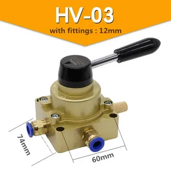 Hånd-roterende ventil pneumatiske tre-vejs manuelle skift hånd-plade aktivering af ventil ventil mand-styret ventil HV-02/HV-03/ HV-04