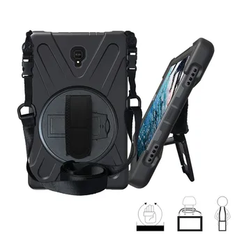 Håndrem & halsrem Tablet taske til Samsung Galaxy Tab En T590 T595 10.5 tommer værende Sikkert for huden Stødsikkert Rustning hårdt cover+pen