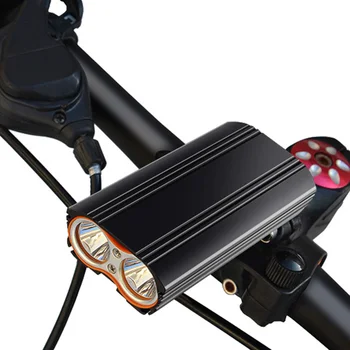 Indbygget Genopladeligt Batteri Usb Cykel Lys Foran Cykel Lys Lommelygte Dobbelt LED-Forlygte Tilbehør
