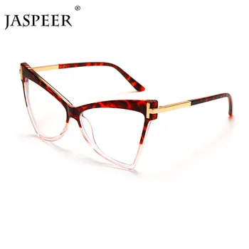 JASPEER Cat Eye Computer Briller Anti Blue Ray Briller Optisk Candy Farver Mode Eyewear Optiske Billeder