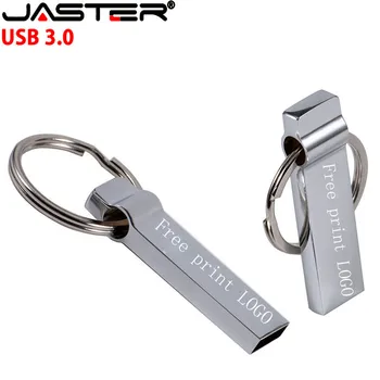 JASTER USB 3.0-1STK gratis brugerdefinerede logo Flash-Drev флешка 3.0 32GB, 64GB Metal Pen Memory Stick Pendrive Med nøglering Fløjte