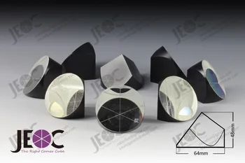 JEOC 64mm i diameter Corner Cube Prisme, 48mm højde aluminium belagt Trihedral Retroreflector, 5 arc sek