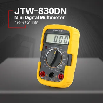 JTW-830DN Håndholdte Mini-Digital Multimeter 1999 Tæller AC/DC Volt Amp Ohm Diode HFE Tester Multifunktion bærbare Multimetre