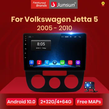 Junsun V1 Android 10.0 DSP CarPlay Bil Radio Mms Video-Afspiller, Auto Stereo-GPS For Volkswagen Jetta 5 2005-2010 2 din-dvd