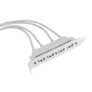 Kabel USB 2.0 4-Port bagpanel PCI-Beslag til Dual 9-Pin Motherboard Kabel, Oplader, Header Data Opladning Oplader Stik
