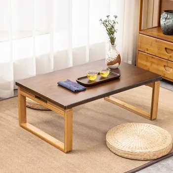Karnap bordet lille sofabord Japansk Zen tatami lille bord i massivt træ foldning kang tabel hjem lavt bord bambus