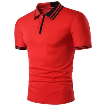 KB Mænd Polo Mænd Shirt Short Sleeve Polo Shirt med Kontrast Farve Polo Nyt Tøj Sommeren Streetwear Casual Fashion Mænd toppe