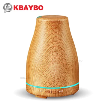 KBAYBO 120 ml Aroma Æterisk Olie Diffuser Ultralyd Luft Luftfugter med Træ, Korn