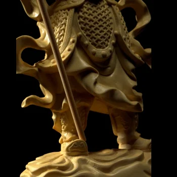 Kinesisk stil mytiske karakter Sun Wukong statue, massivt træ udskærings, moderne kunst, skulptur, kunsthåndværk, boligindretning, pynt