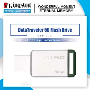Kingston Digital DT50 USB 3.0 USB Flash Drive 16GB Pendrive 128GB 32GB Pendrive 64GBGB Metal Pen-Drev 8GB Memory Stick U