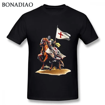 Knights Of Templar T-Shirt Til Manden Fritid Korte Ærmer Bomuld T-Shirts