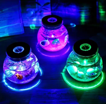 Kreative LED Nat Lys for Børn RGB-13 Farver, Indretning Sengen Hjem akvariefisk Lampe Baby, Børn, Kæreste Ferie Gave