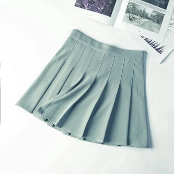 Kvinder Mode høj talje plisseret nederdel Vind Cosplay nederdel kawaii Kvindelige Mini Nederdele Harajuku solid a-linje sømand nederdel Plus Størrelse