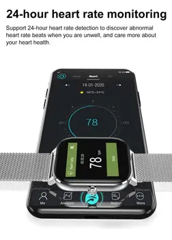 Kvinder Smart Ur Mænd Bluetooth Opkald, Fuld Touch Fitness Tracker Band Blodtryk Smart Ur Kvinder Smartwatch for amazfit x